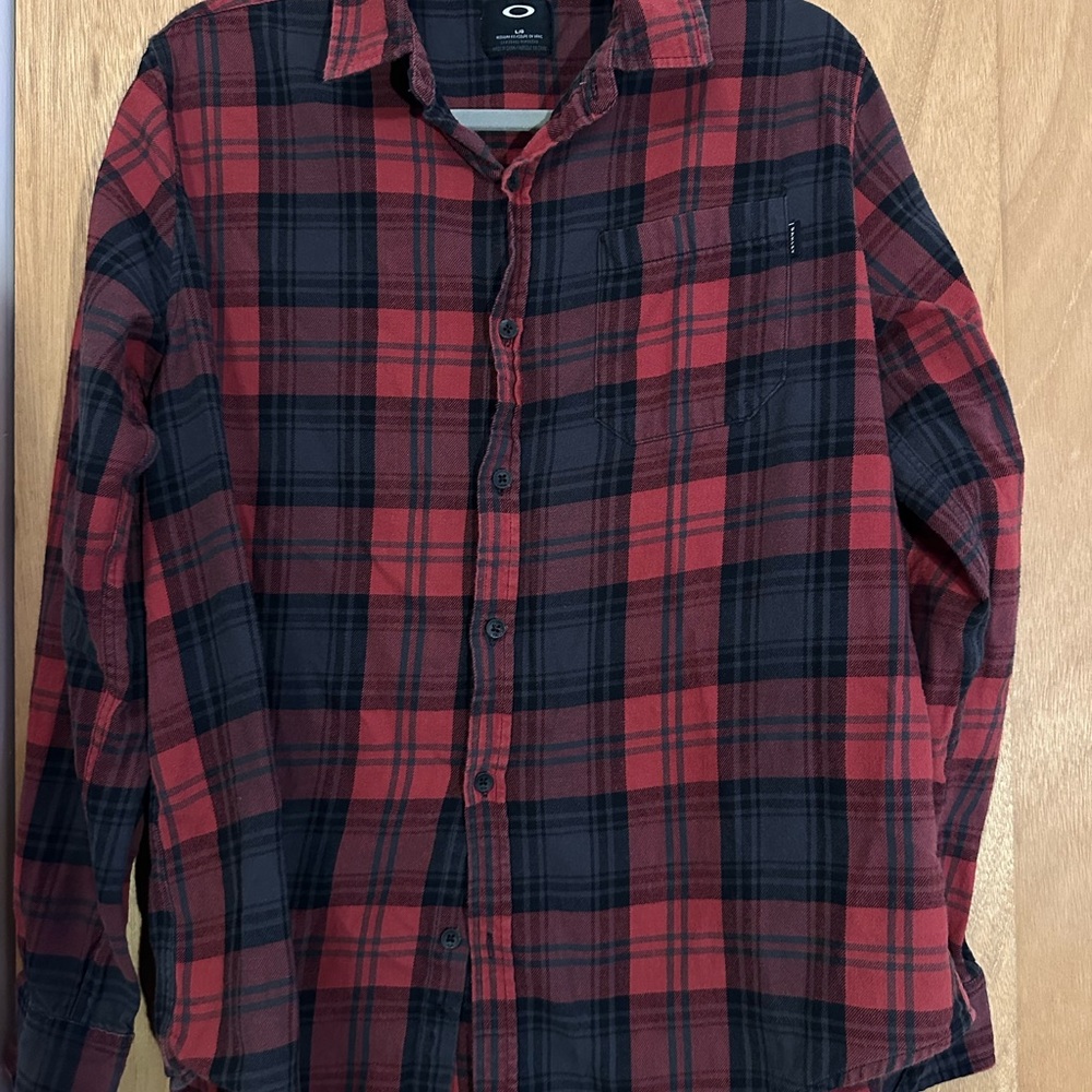 Oakley Red and Black Plaid Flannel